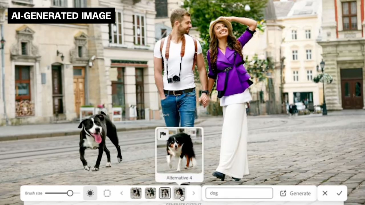 A screenshot of Project Stardust, a tool unveiled as part Adobe's annual